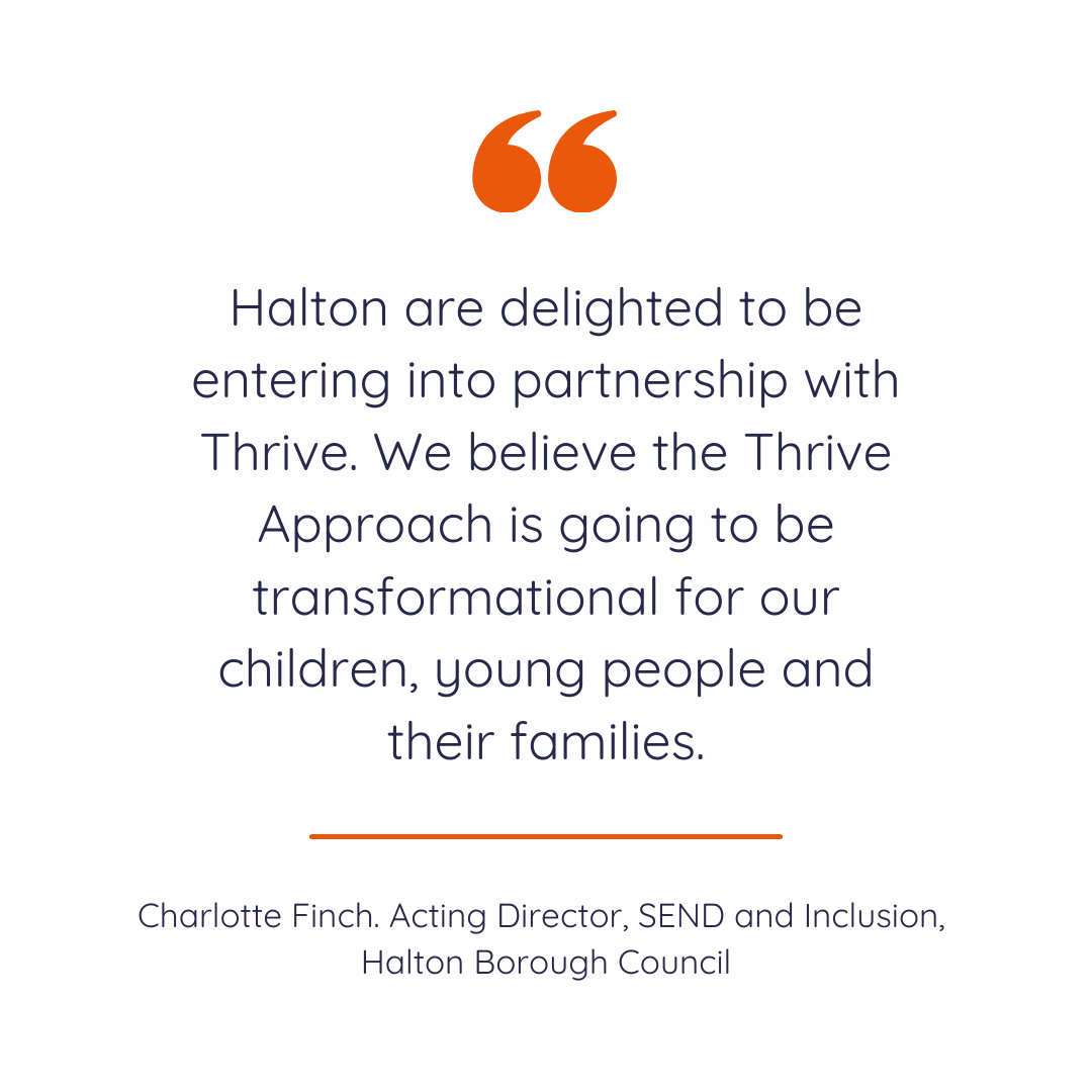 Quote from Charlotte Finch, Acting Director, SEND and Inclusion at Halton Borough Council