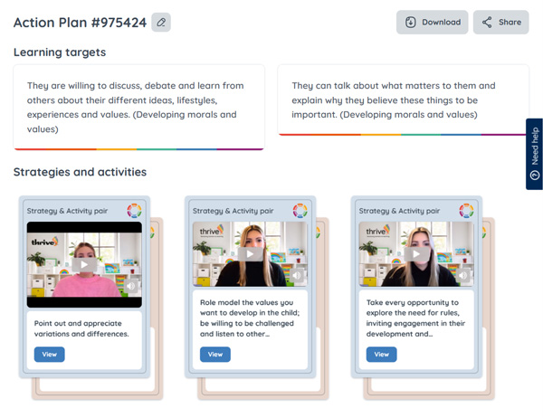 Detailed summary profile screenshot