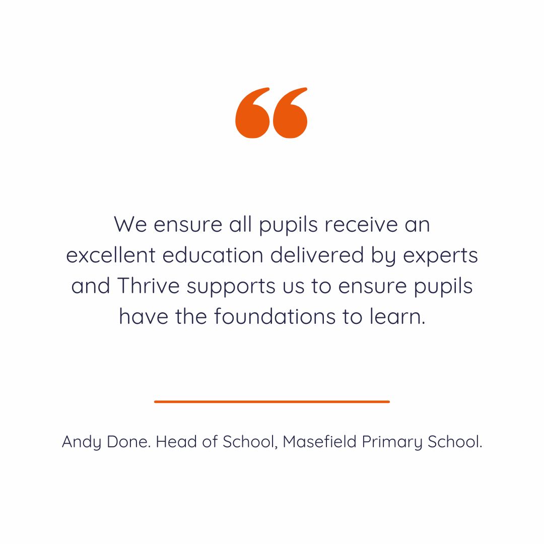 Quote from Andy Done, Head of School at Masefield Primary School