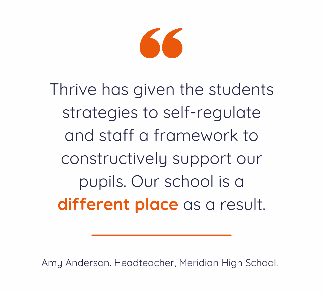 Quote from Amy Anderson, Headteacher at Meridian High School