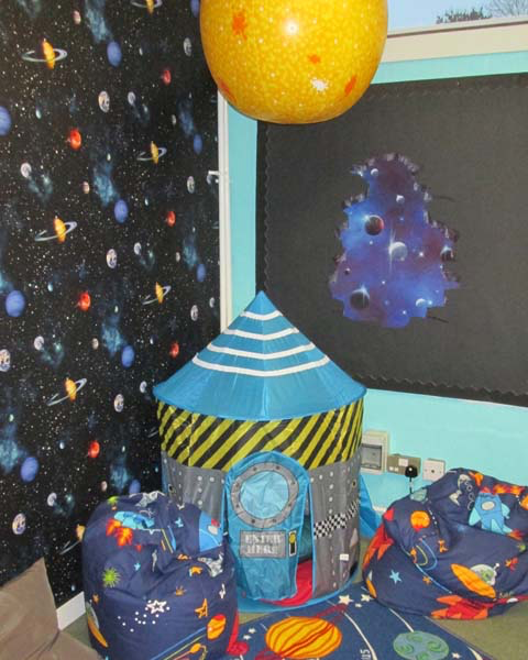 The space themed Thrive room that's lift off ready
