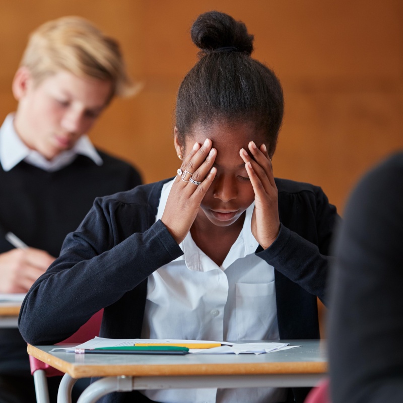 How can mindfulness help to reduce exam anxiety?
