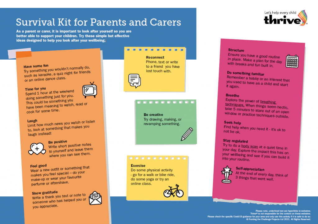 Survival kit for parents and carers